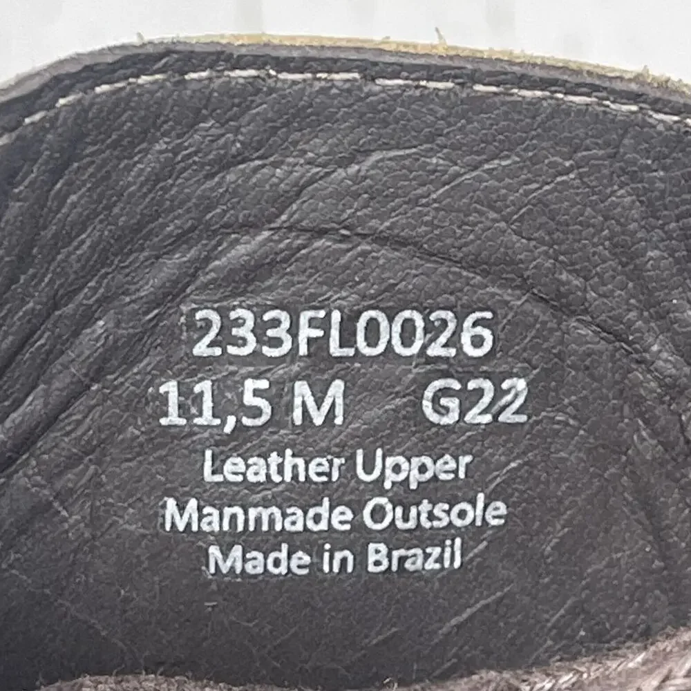 Flag Ltd Chelsea Chukka Boots Mens Size 11.5 Brown Leather Lace Up MRSP $150